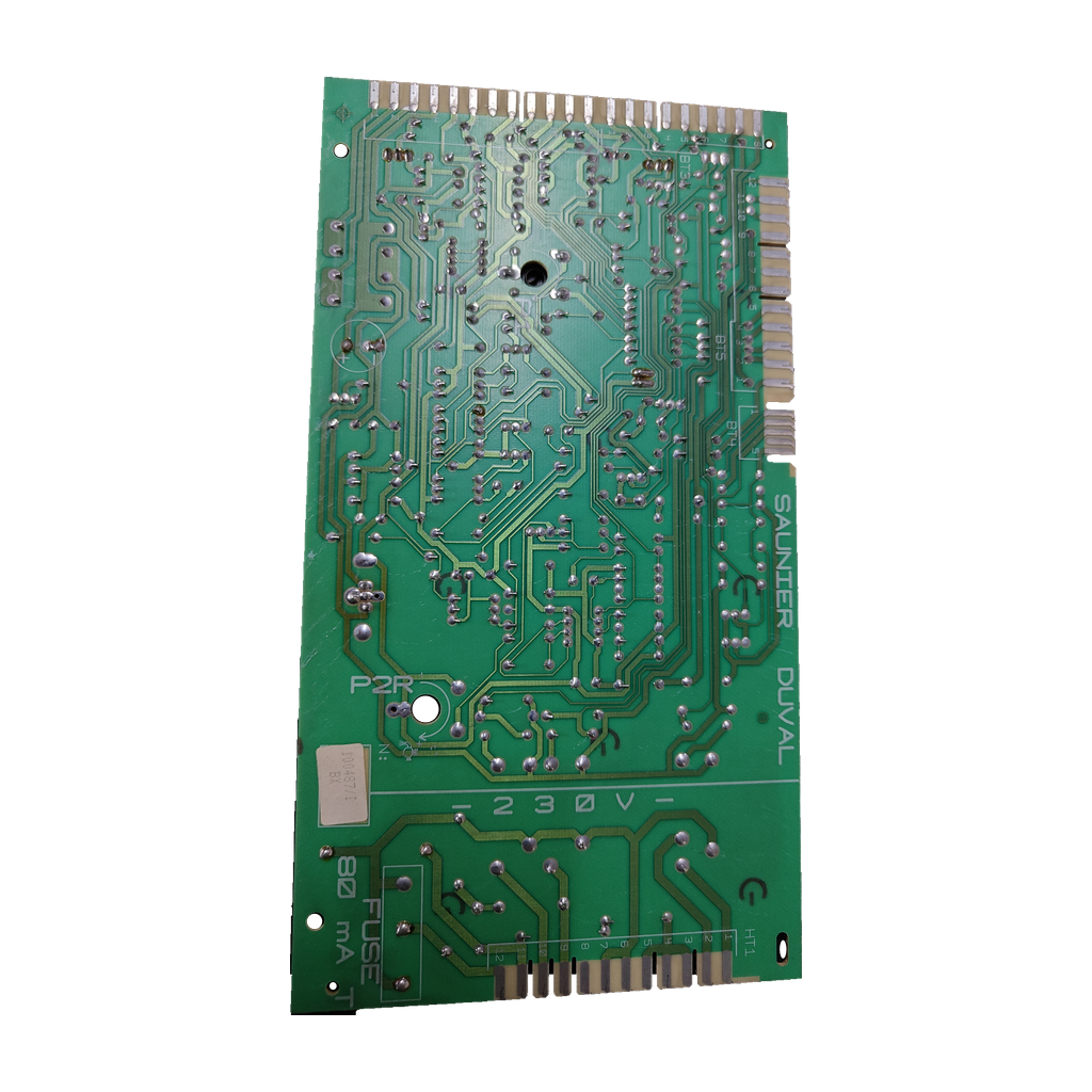 Placa electrónica Saunier Duval 8/050151H para Themis 23 y Themis 8/20: Detalle del reverso de la placa