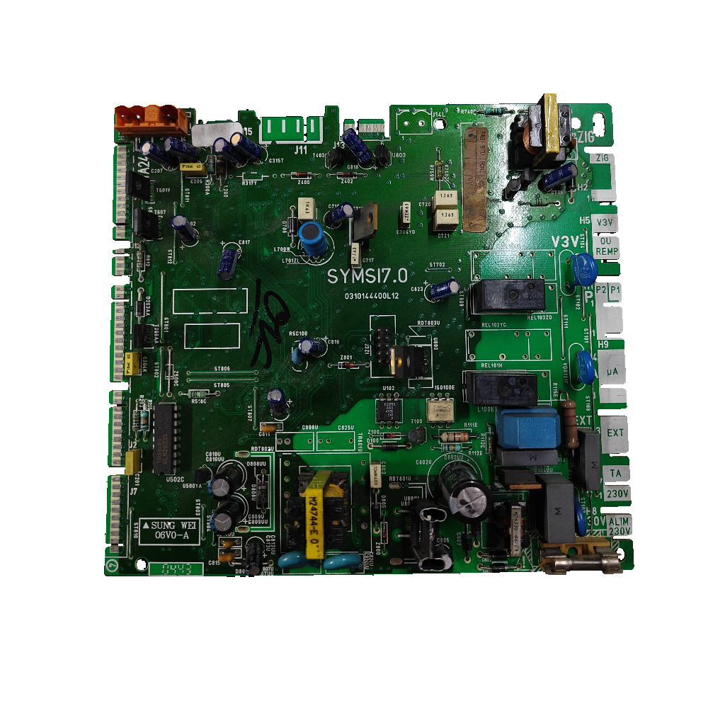Placa electrónica Saunier Duval SYMSI7.0 · 0310144400L12 para Themafast C25E y Themaclassic C25E: vista 2