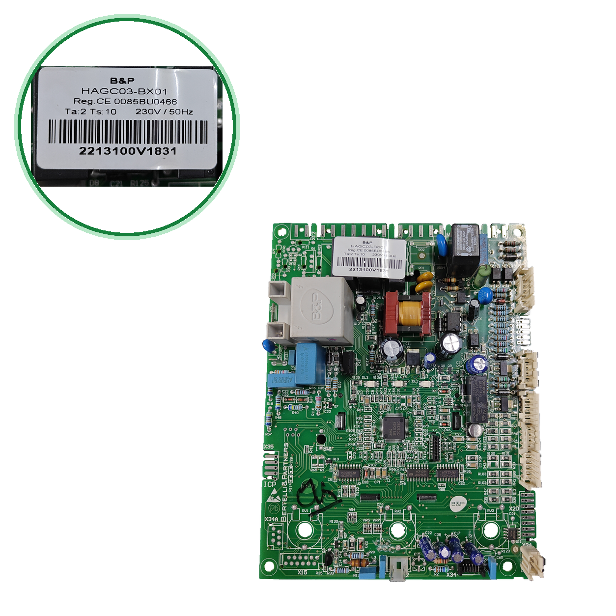 Placa electrónica Bertelli & Partners (B&P) HAGC03-BX01