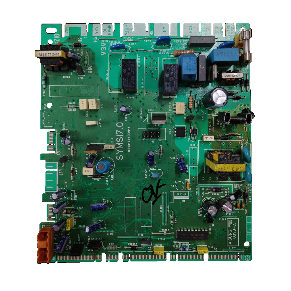 Placa electrónica Saunier Duval SYMSI7.0 · PCB 0310144400N14 · Themaclassic F25 E: vista 2