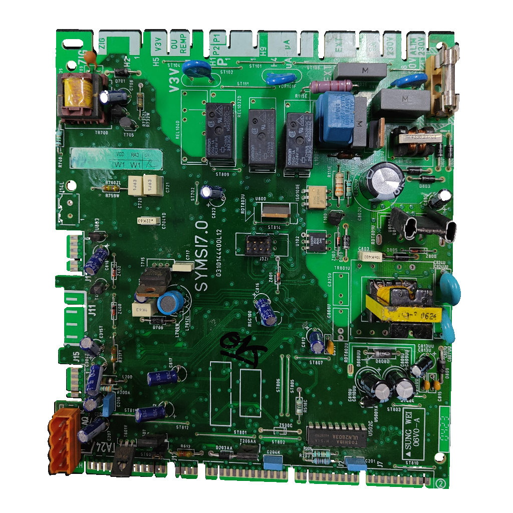 Placa electrónica Saunier Duval SYMSI7.0 · 0310144400L12 para Themafast C25E y Themaclassic C25E: vista 2