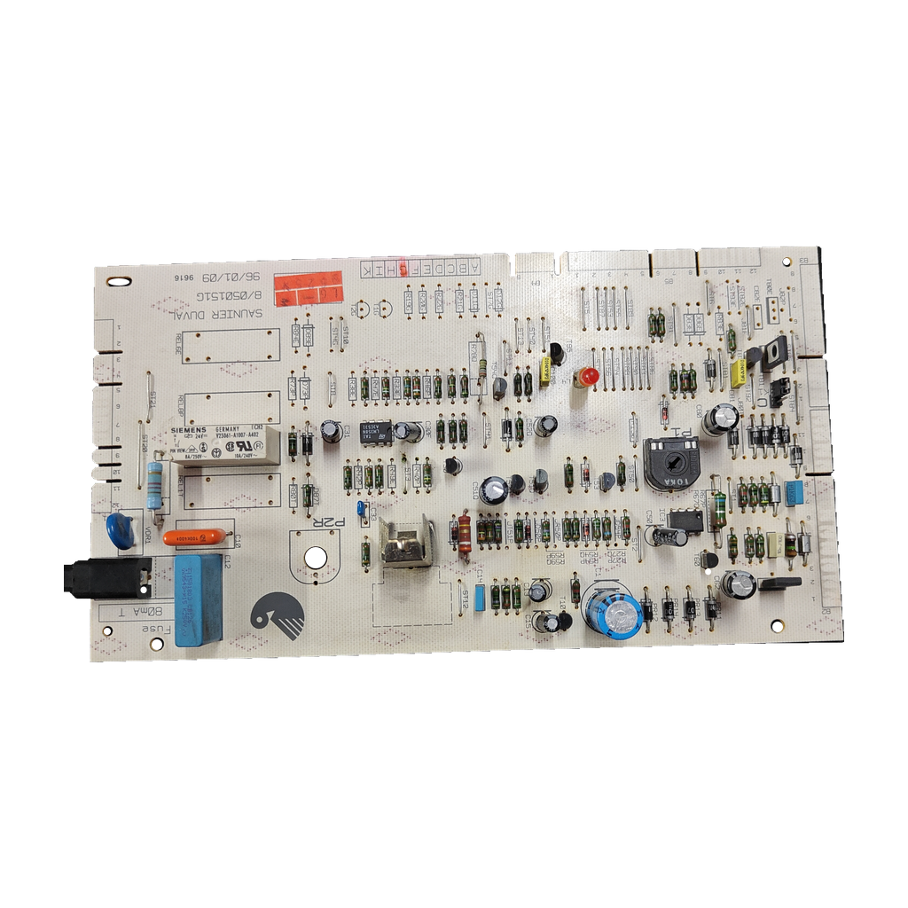 Placa electrónica Saunier Duval 8/050151G para Themis 23 y Themis 8/20: Detalle de componentes de la placa