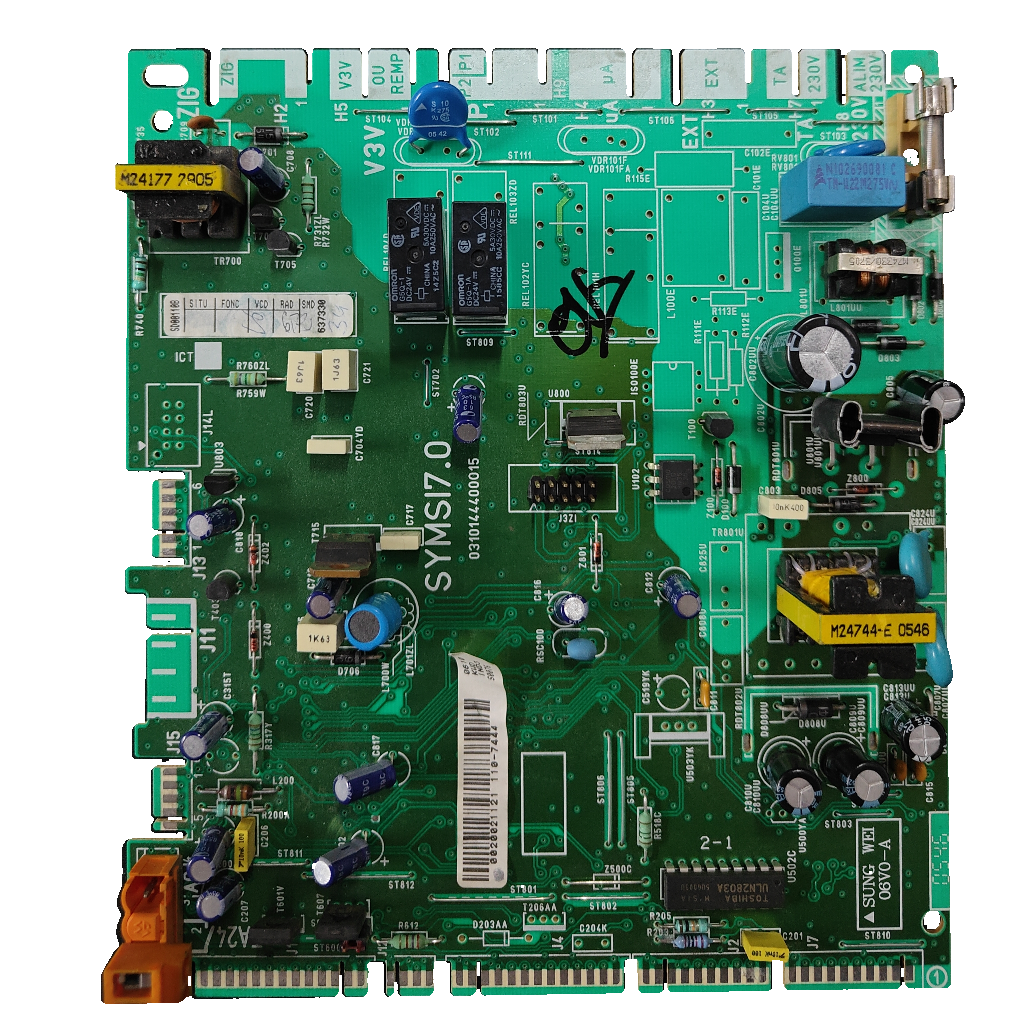 Placa electrónica Saunier Duval SYMSI7.0 · 0310144400015 para Themaclassic C25E y F25 E: vista 2