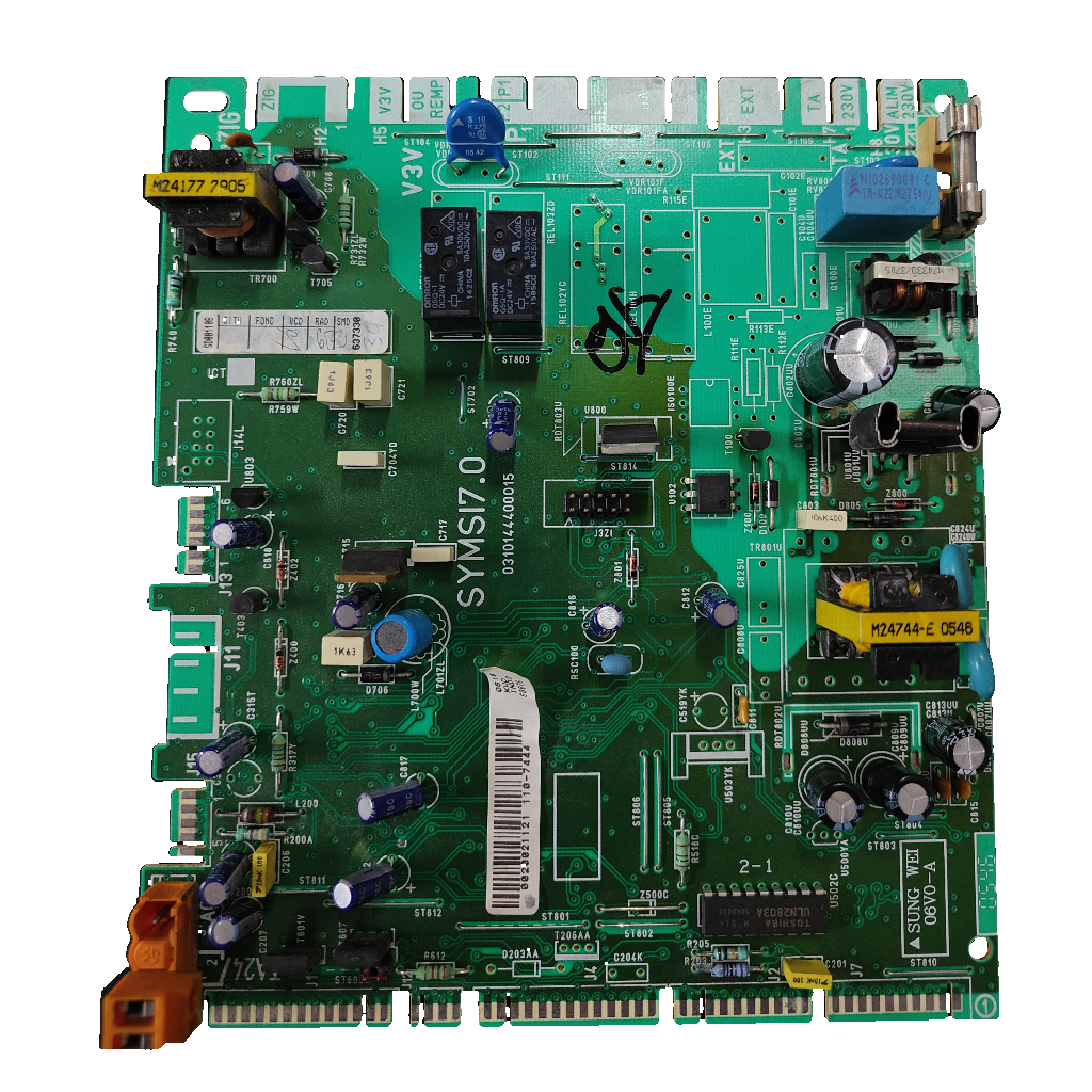 Placa electrónica Saunier Duval SYMSI7.0 · 0310144400015 para Themaclassic C25E y F25 E: vista 3