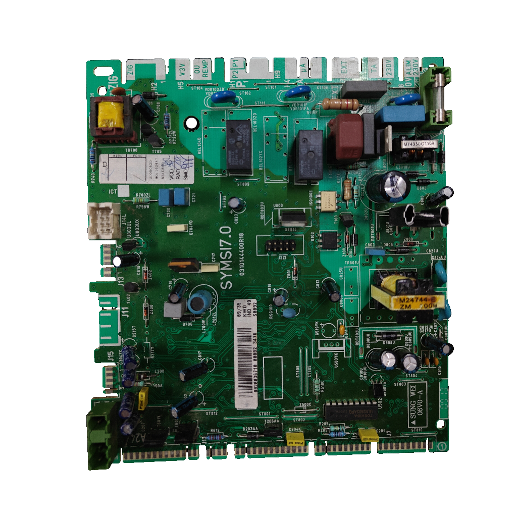 Placa Saunier Duval SYMSI7.0 · PCB 0310144400R18 para Themafast C25 E y Themaclassic F25E: vista 2