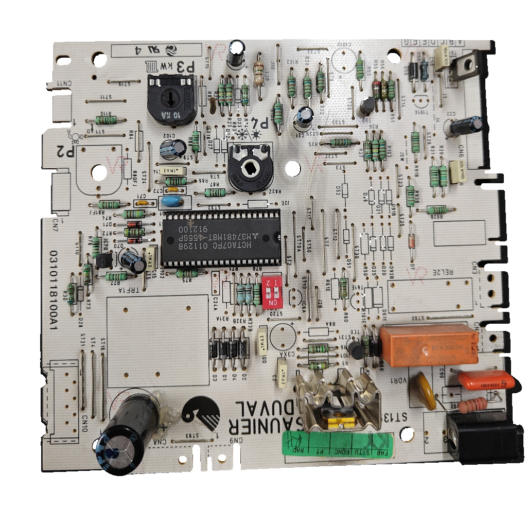 Placa electrónica Saunier Duval Combitek C23 · PCB 0310118100A1: Detalle de componentes de la placa