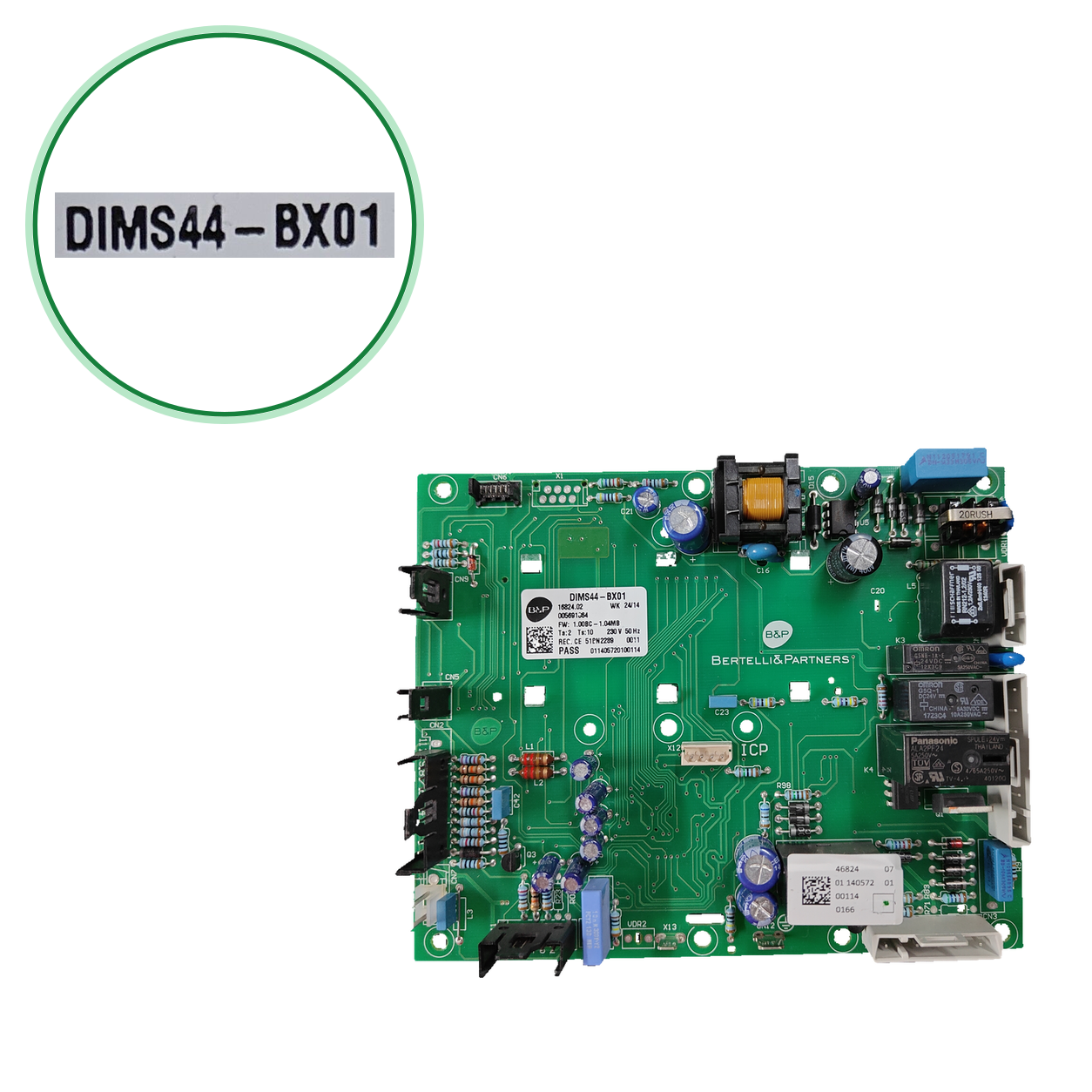 Placa electrónica Bertelli & Partners (B&P) DIMS44-BX01