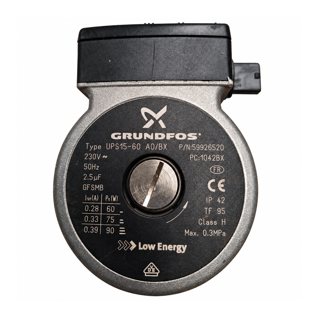 Bomba circuladora Grundfos UPS15-60 AO/BX · 59926520 para Baxi Roca Novanox Platinum 24/24F: Segunda vista de la pieza