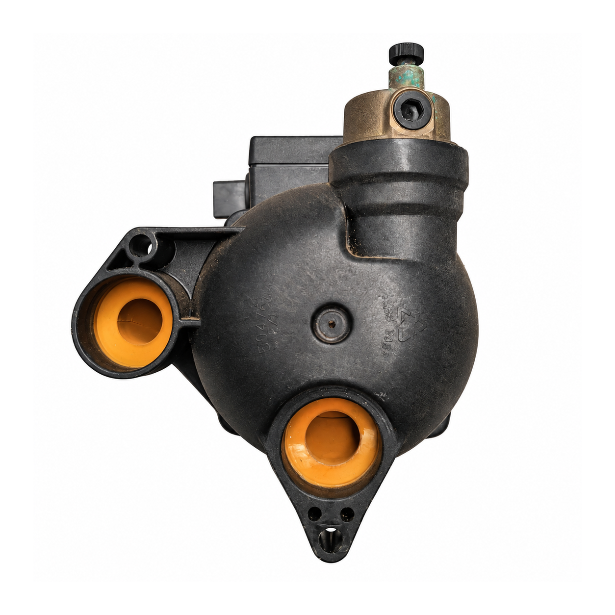 Bomba circuladora Grundfos UPS15-60 AO/BX · 59926520 para Baxi Roca Novanox Platinum 24/24F: Vista del cuerpo hidráulico