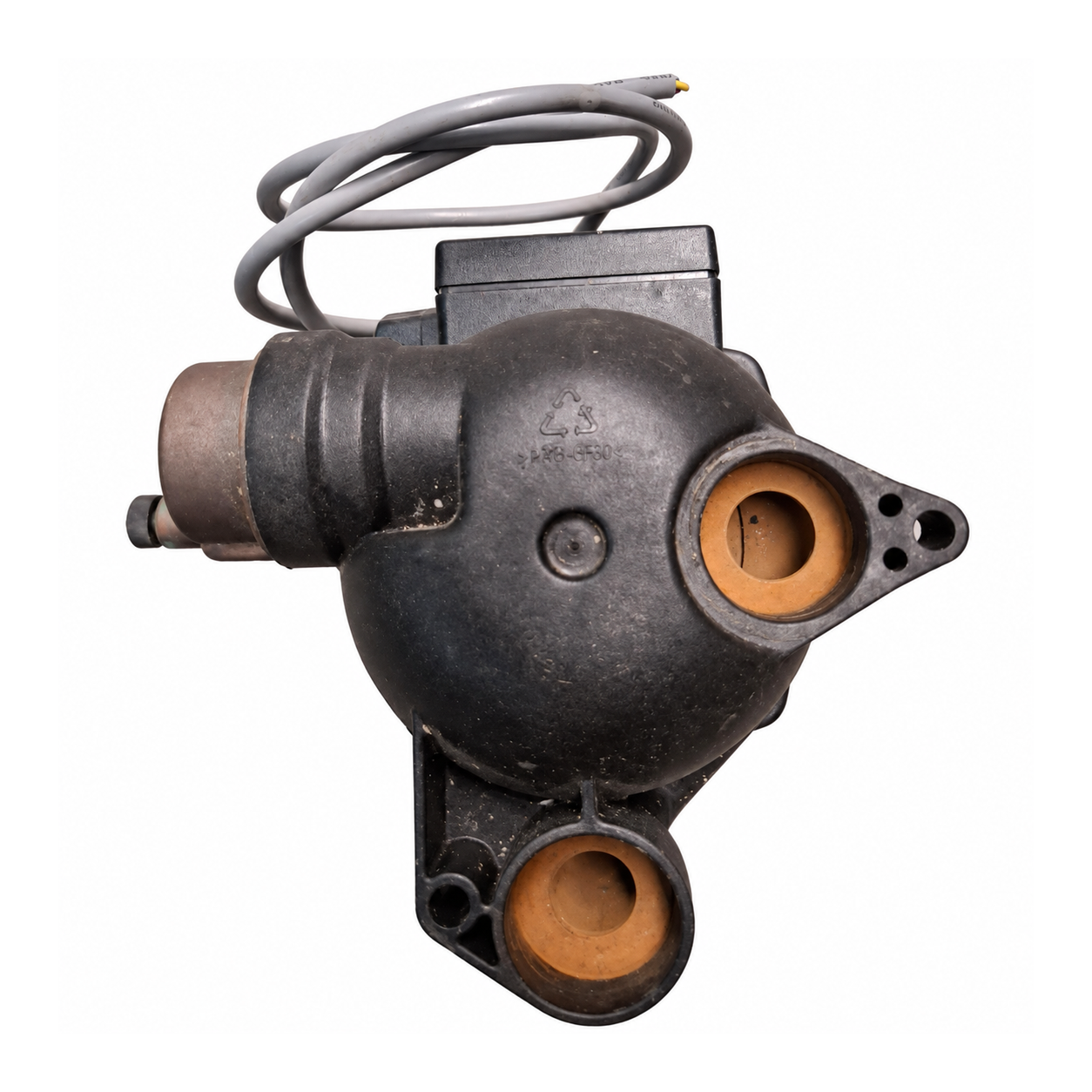 Bomba circuladora Grundfos UP 15-60 AO · 59926512 para Baxi Roca Neodens 24/24F: Vista posterior y conexiones hidráulicas