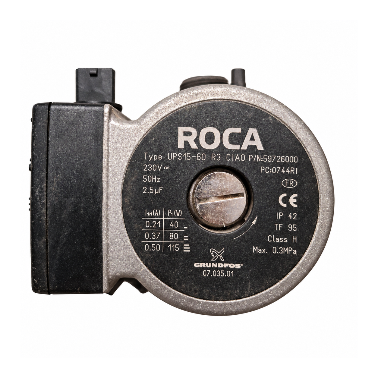 Bomba circuladora Grundfos UPS15-60 R3 CIAO · 59726000 para Roca LAURA 30 AF: Segunda vista de la pieza