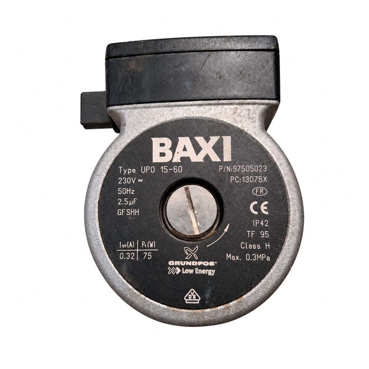 Bomba circuladora Grundfos UPO 15-60 · 97505023 para Baxi Neodens Plus y Platinum Compact 24/24F: Segunda vista de la pieza