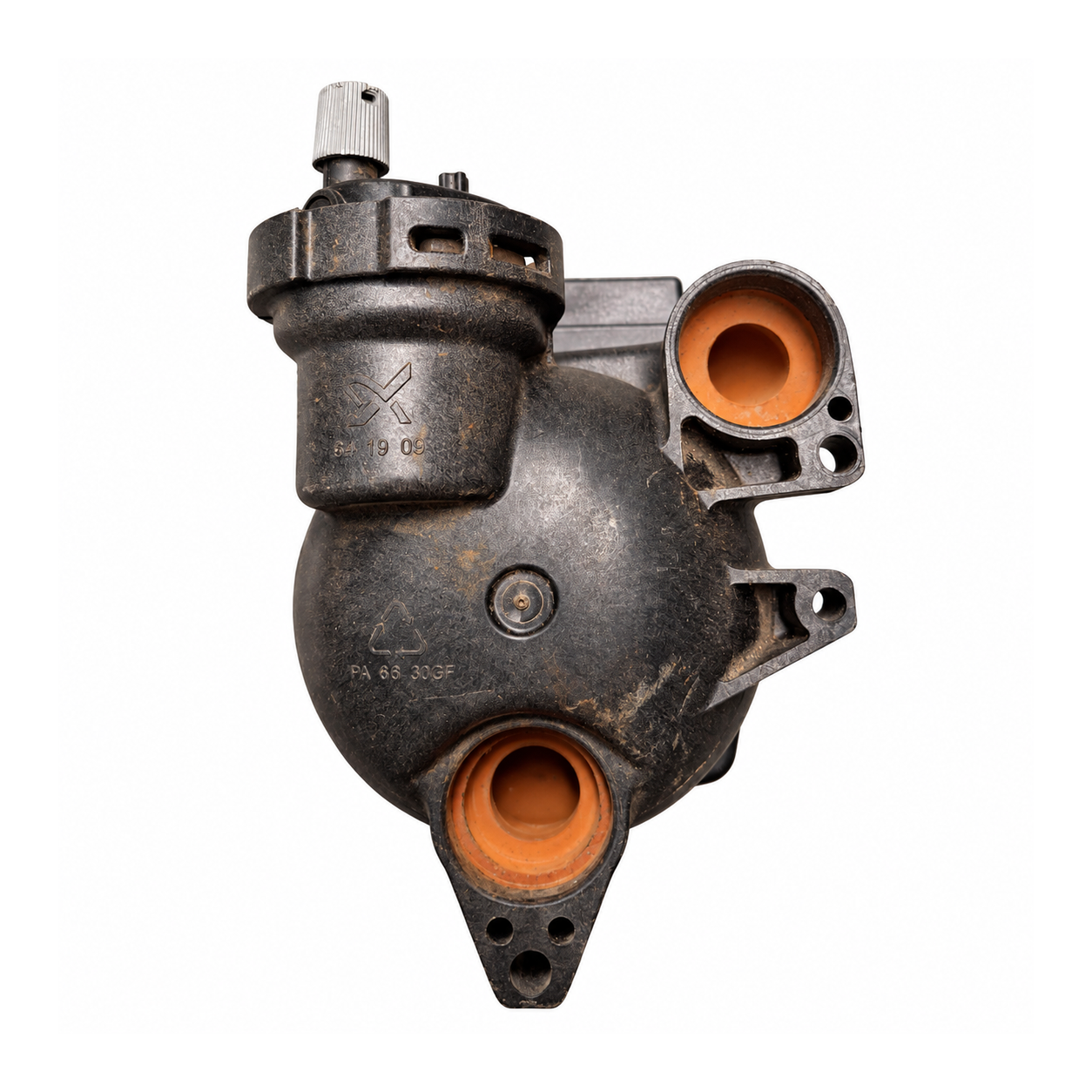 Bomba circuladora Grundfos UPO 15-60 · 97505023 para Baxi Neodens Plus y Platinum Compact 24/24F: Vista del cuerpo hidráulico