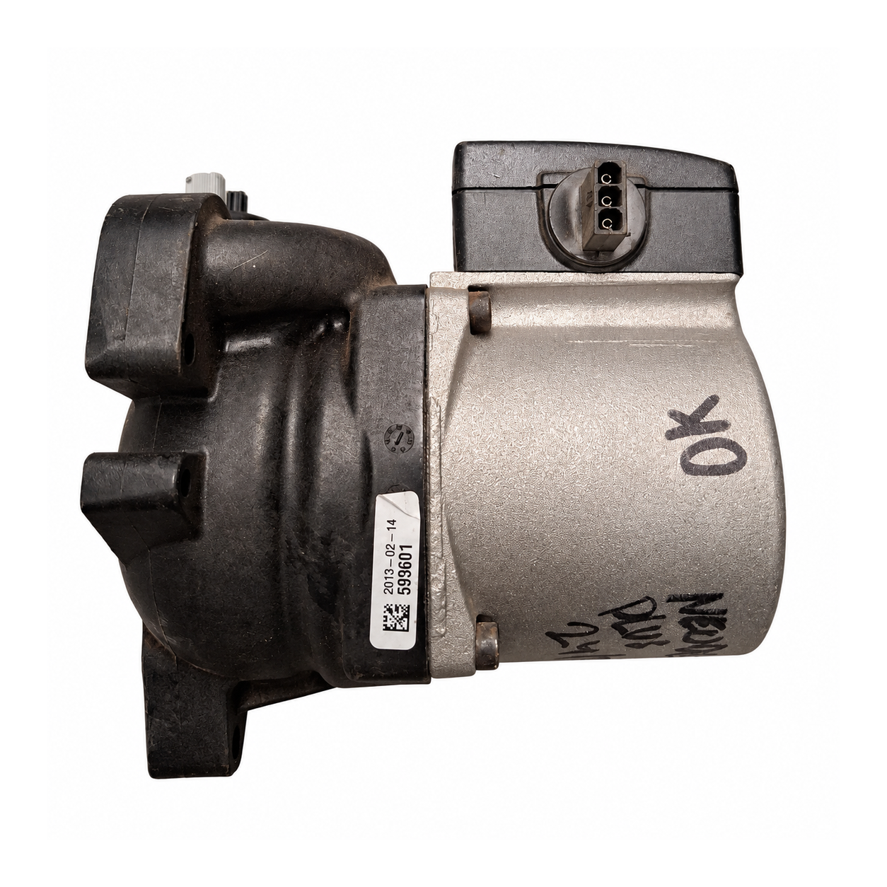 Bomba circuladora Grundfos UPO 15-60 · 97505023 para Baxi Neodens Plus y Platinum Compact 24/24F: Vista posterior y conexiones