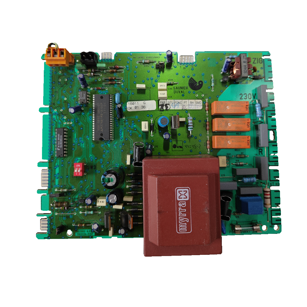 Placa electrónica Saunier Duval SYMSI 6.0 · PCB 0310123100C3 para Isofast F 28 E1: vista 3