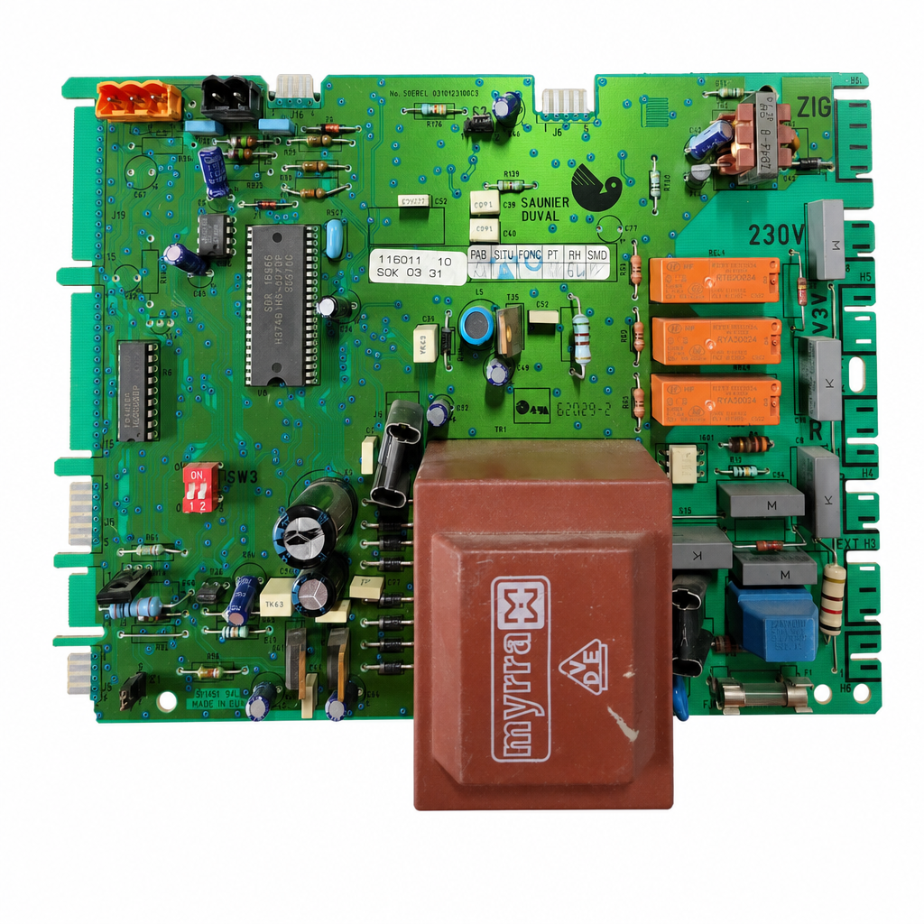 Placa electrónica Saunier Duval SYMSI 6.0 · PCB 0310123100C3 para Isofast F 28 E1: vista 3