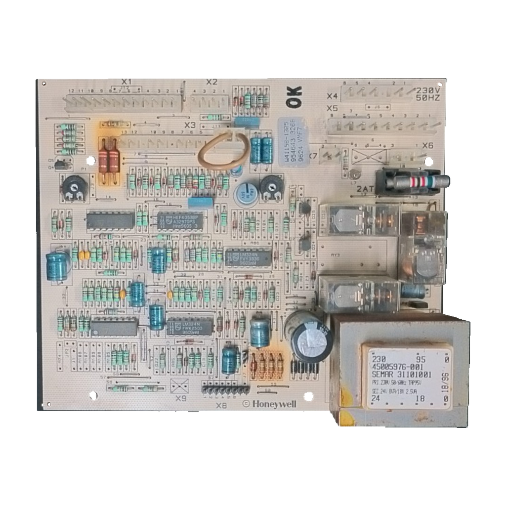 Placa electrónica Honeywell W4115B-1325 (VMF7 M1) · Ferroli 39803410 · New Elite y NE Fluss 20 CE: vista 2