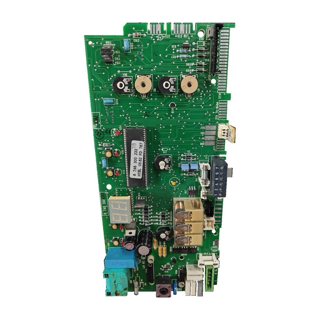 Placa electrónica Junkers/Bosch 8 748 300 233 · PCB 8 748 301 107 para ZWE 24.3 EuroStar: vista 2