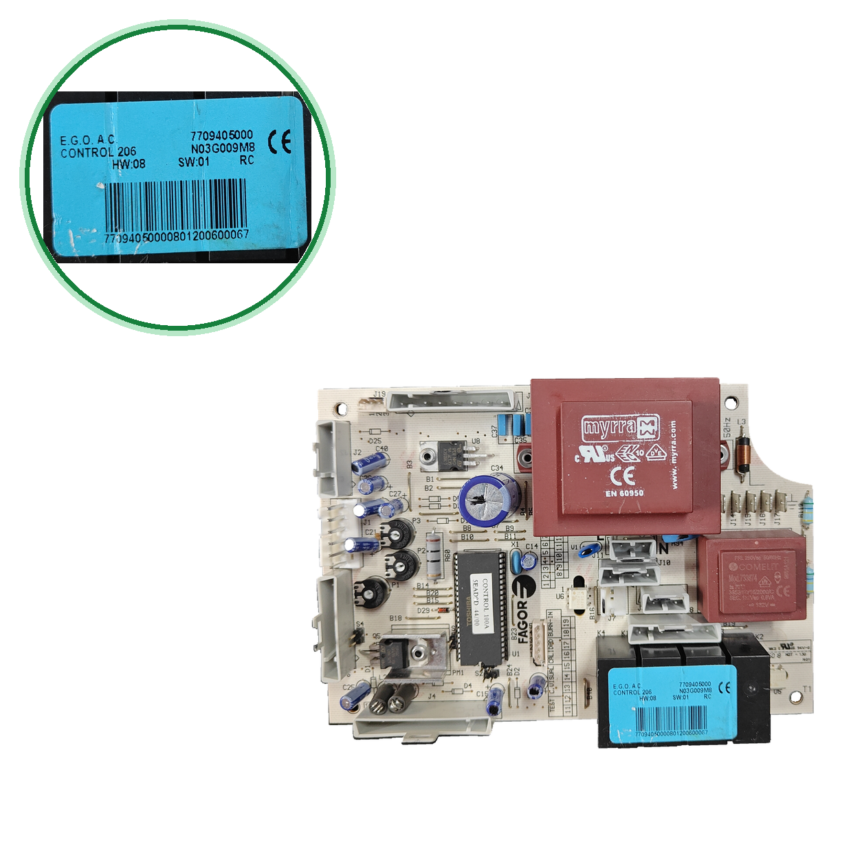 Placa electrónica E.G.O. CONTROL 206