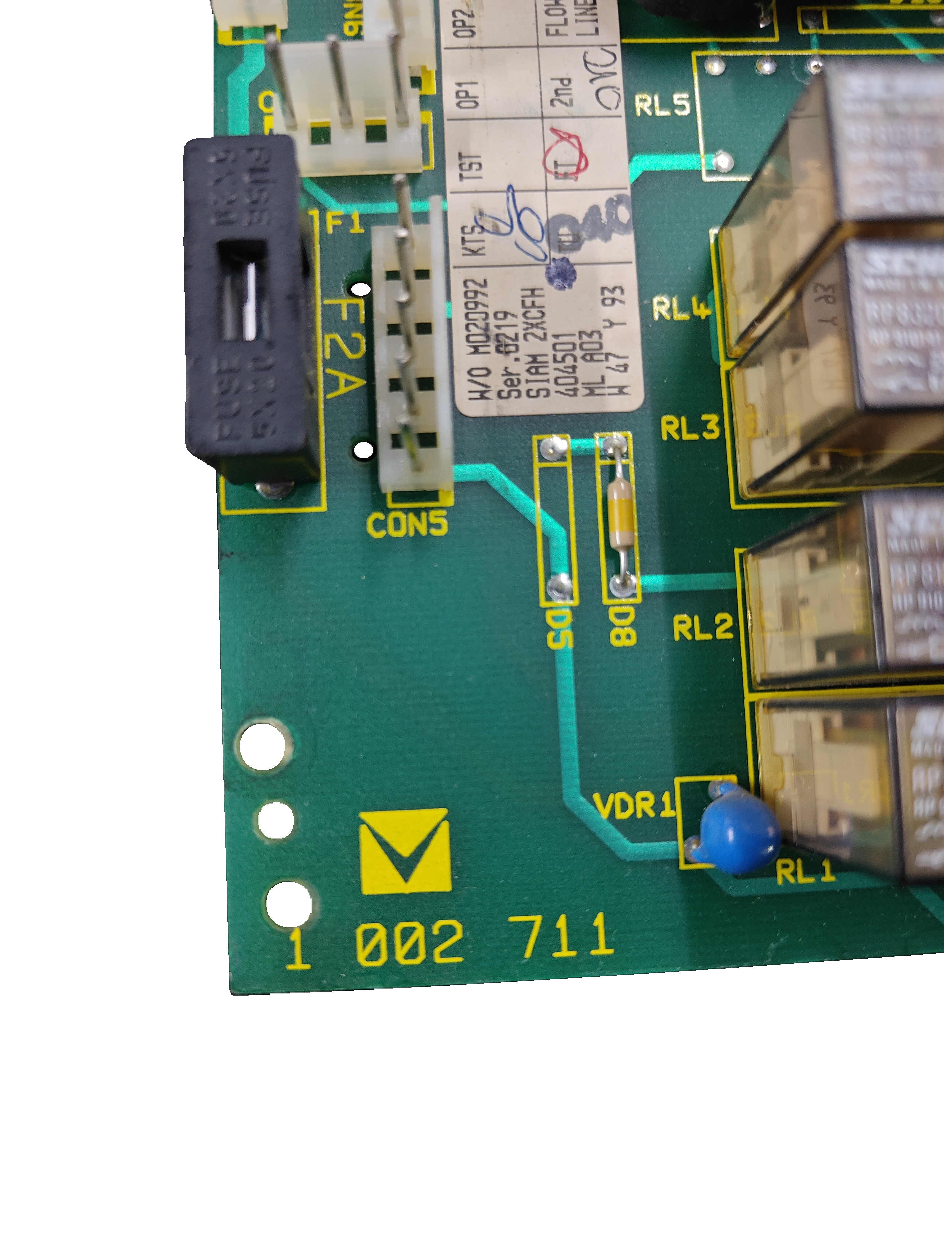 Placa electrónica Chaffoteaux SIAM 1002711 · CB91898/CI ISS 2 e ISS 3: vista 3