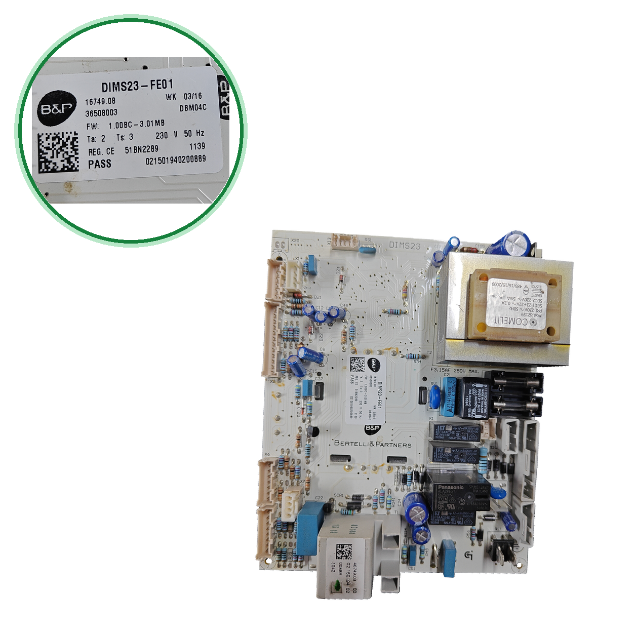 Placa electrónica B&P DBM04C / DIMS23-FE01 · 36508003