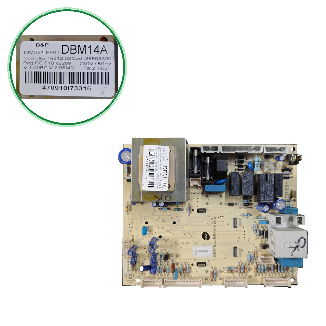 Placa electrónica B&P (Bertelli & Partners) DIMS24-FE01 DBM14A