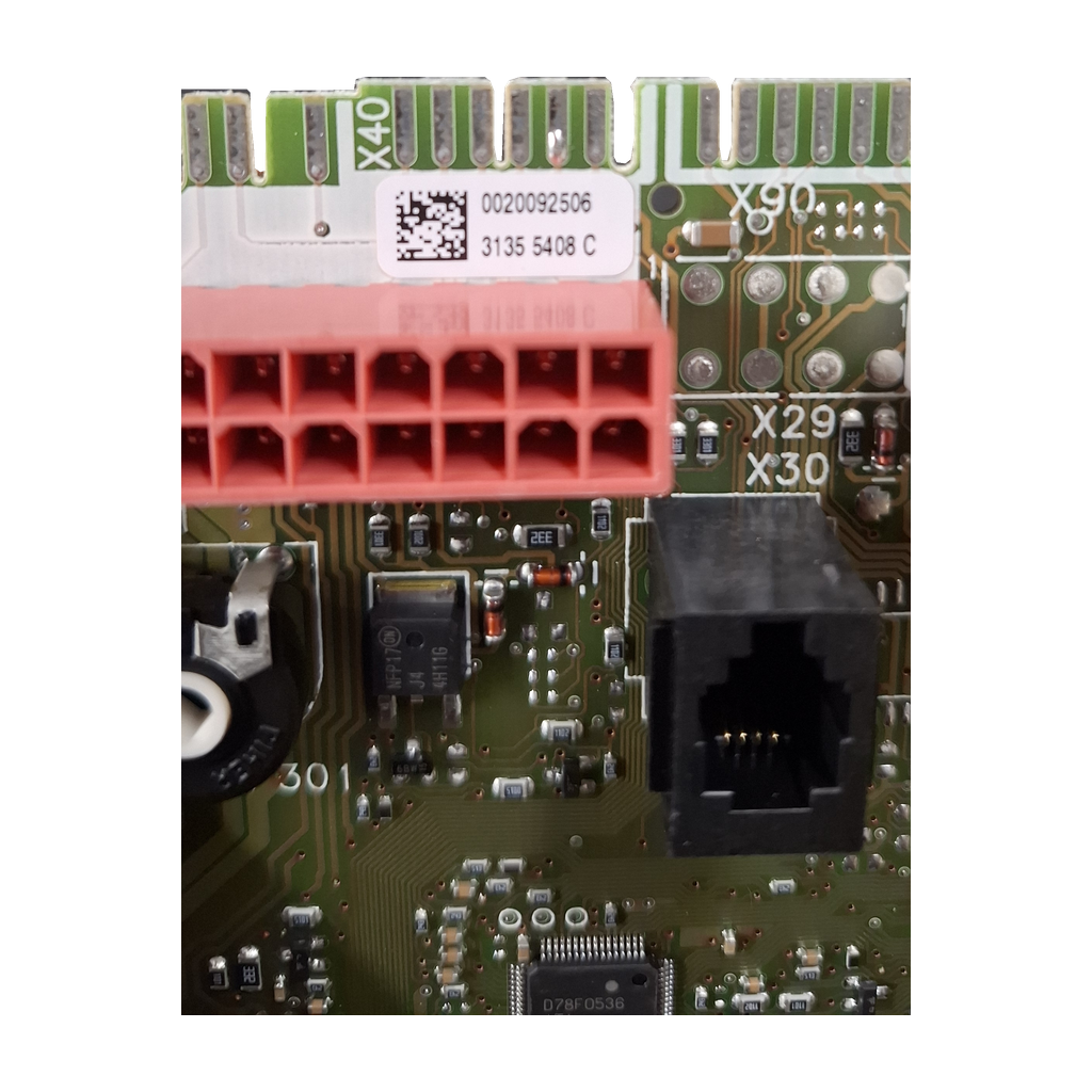 Placa electrónica Vaillant TL-A01 / TM-A01 V132_01 · 0020268516 / 0020092506: Vista de componente