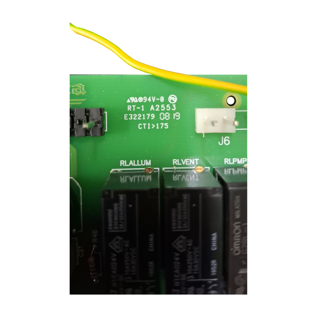 Placa electrónica Roca 122121410 · RSF-20/20 (V.00) · PCB 55023/B para Baxi Roca RS 20/20F: Vista de componente