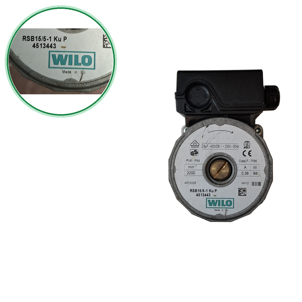 Bomba circuladora Wilo RSB15/5-1 Ku P
