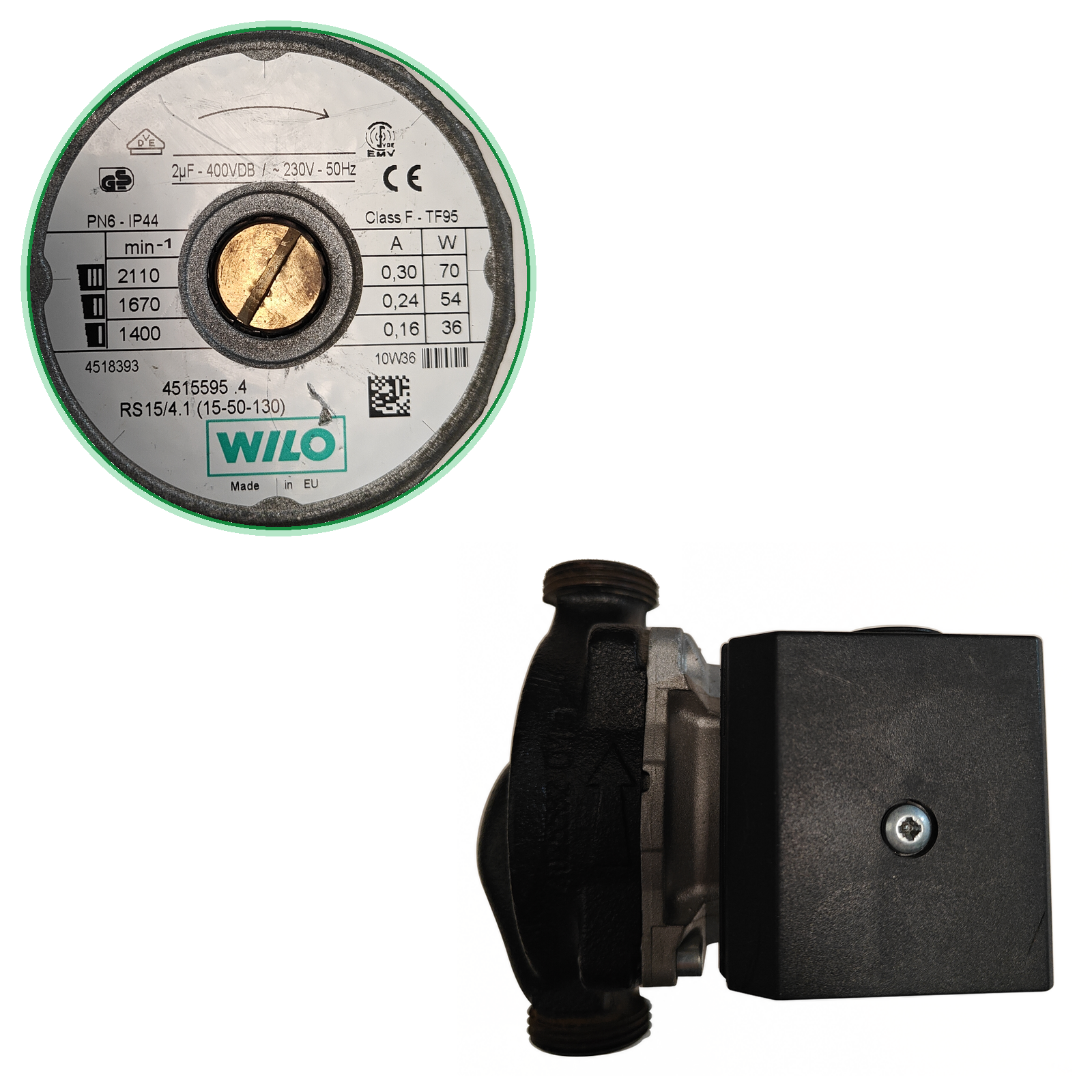 Bomba circuladora Wilo RS 15/4.1 (15-50-130) · 4515595.4